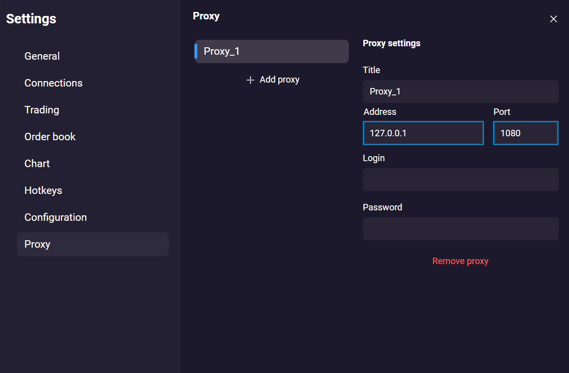 Input IP, host proxy Input IP, host proxy